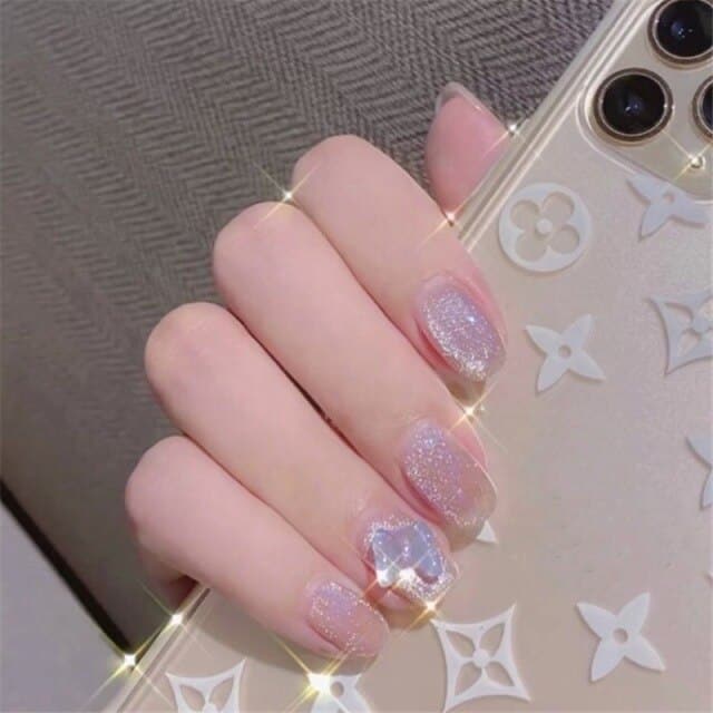 Golden Butterfly Artificial False Nails Cartoon Classic Crystal Charm Press On Nails Art Fake Extension Tips