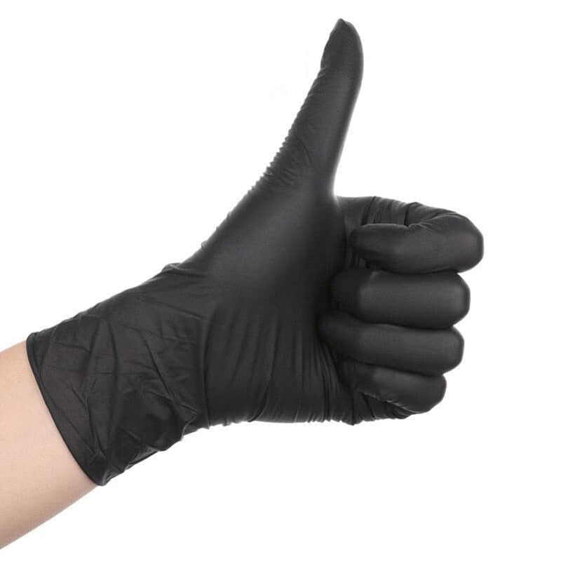 Black Gloves Disposable Latex Free Powder-Free Exam Glove Size Small Medium Large X-Large Nitrile Vinyl Synthetic Hand