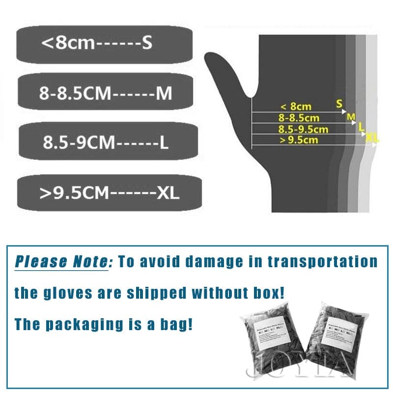 Black Gloves Disposable Latex Free Powder-Free Exam Glove Size Small Medium Large X-Large Nitrile Vinyl Synthetic Hand