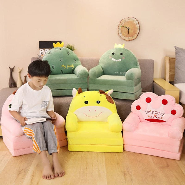 Children's Cute Cartoon Folding Mini Sofa Creative Animals Chairs Home Decor