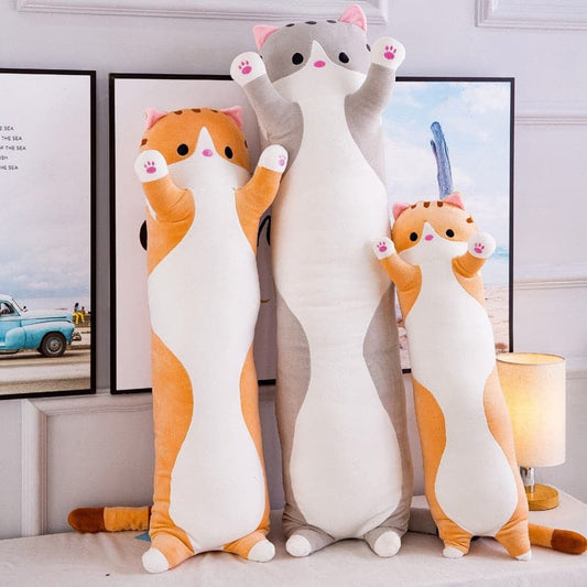 Soft Long Cat Pillow Stuffed Plush Toys Sleeping Bedroom Decor Comfortable Dolls