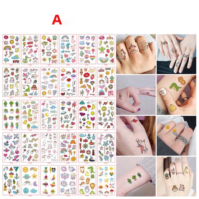 30pcs/set Tattoo For Woman Hands Arm Body Waterproof Temporary Tattoos