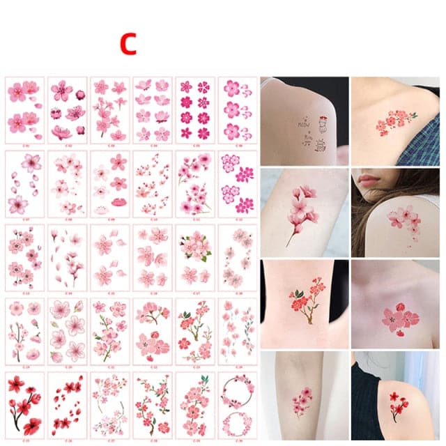 30pcs/set Tattoo For Woman Hands Arm Body Waterproof Temporary Tattoos