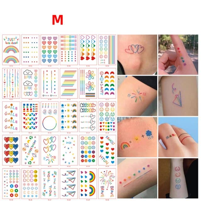 30pcs/set Tattoo For Woman Hands Arm Body Waterproof Temporary Tattoos