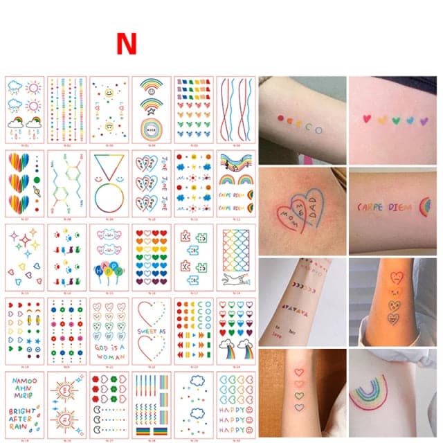 30pcs/set Tattoo For Woman Hands Arm Body Waterproof Temporary Tattoos