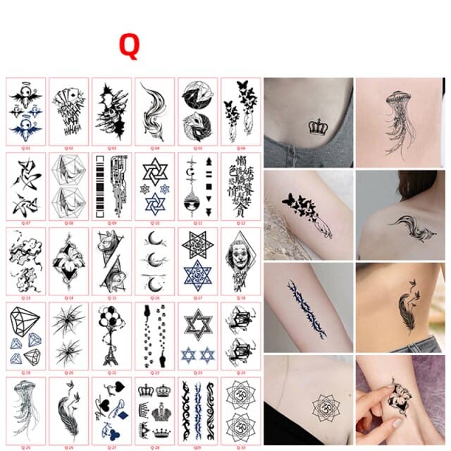 30pcs/set Tattoo For Woman Hands Arm Body Waterproof Temporary Tattoos