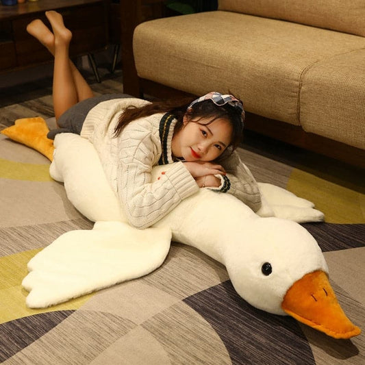 Giant Duck Plush Toys Fluffy Sleep Pillow Goose Doll for Rest and Reading Home Decor HolidaY Gifts