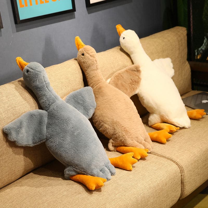 Giant Duck Plush Toys Floor Mat Kids Gift Cute Animal Stuffed Swan Goose Soft Dolls