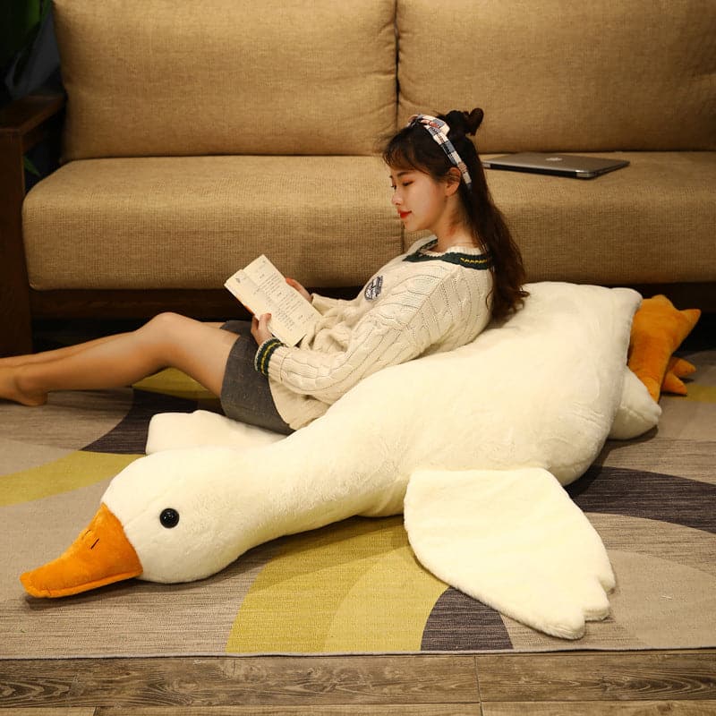 li Giant Duck Plush Toys Fluffy Sleep Pillow Home Sofa Decor Rest Hug Doll