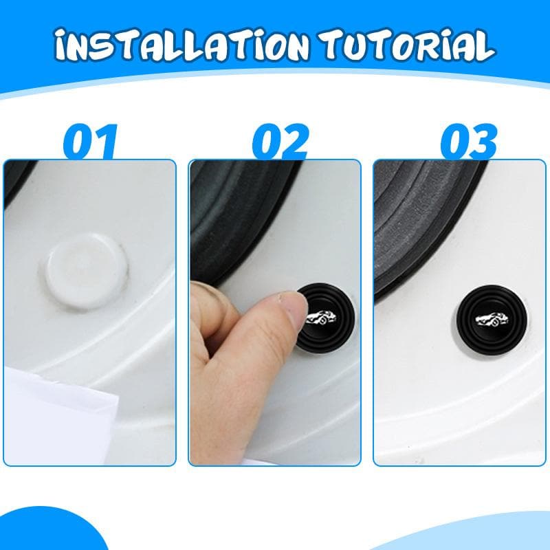 Car Door Shock Stickers Silent Gasket With Trunk Sound Insulation Pad Shockproof Thickening Cushion Shock Absorbing Gasket