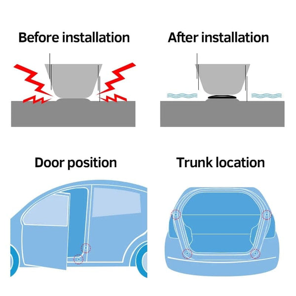 Car Door Shock Stickers Silent Gasket Shockproof Thickening Cushion Shock Absorbing Gasket