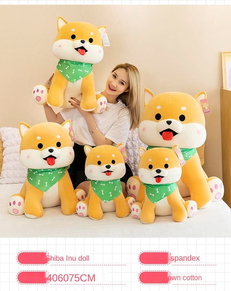 Cute Shiba Inu Doll Dog Plush Toy Sleeping Pillow Home Decor for Kids Gifts