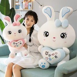 li Cartoon Cute Fruit Love Rabbit Doll Be You for The Rest of My Life Lovely Plush Filled Sofa Pillow Decoration