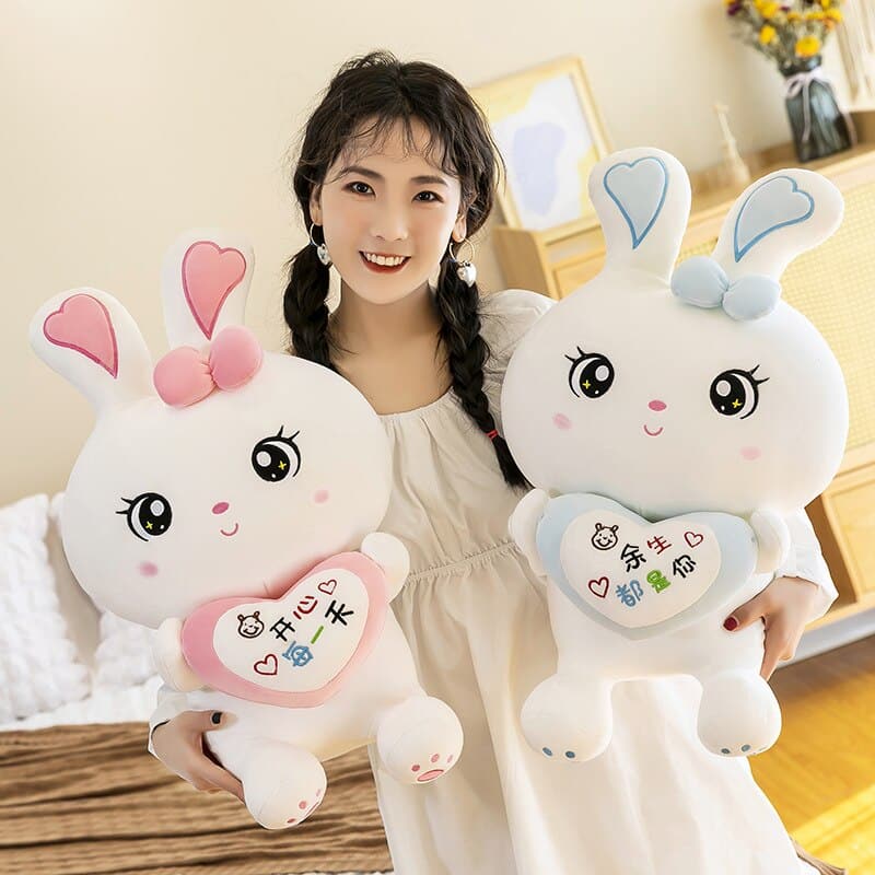 li Cartoon Cute Fruit Love Rabbit Doll Be You for The Rest of My Life Lovely Plush Filled Sofa Pillow Decoration