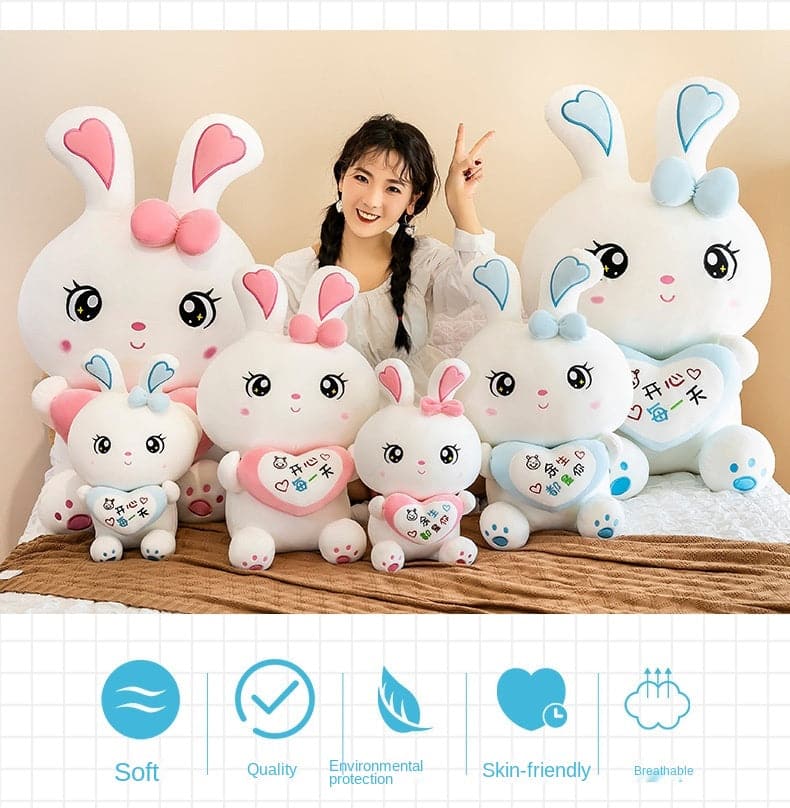 li Cartoon Cute Fruit Love Rabbit Doll Be You for The Rest of My Life Lovely Plush Filled Sofa Pillow Decoration