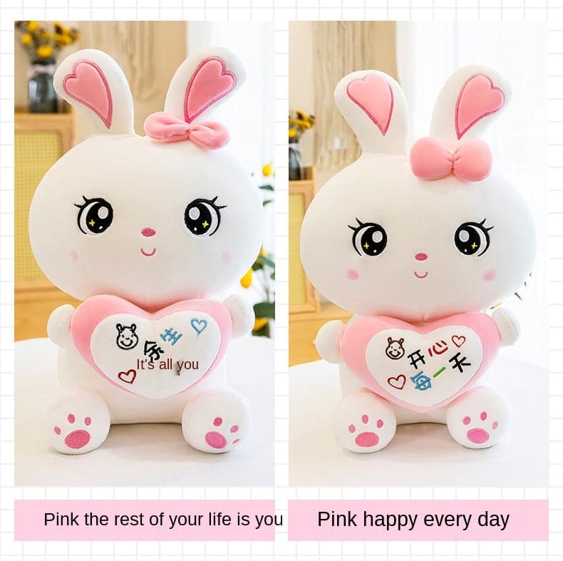 li Cartoon Cute Fruit Love Rabbit Doll Be You for The Rest of My Life Lovely Plush Filled Sofa Pillow Decoration