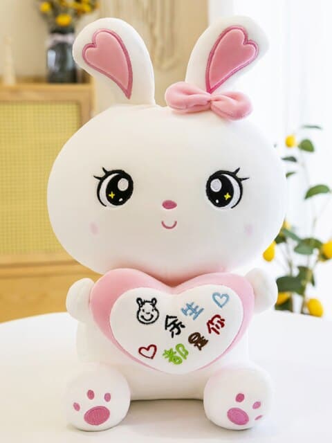 li Cartoon Cute Fruit Love Rabbit Doll Be You for The Rest of My Life Lovely Plush Filled Sofa Pillow Decoration