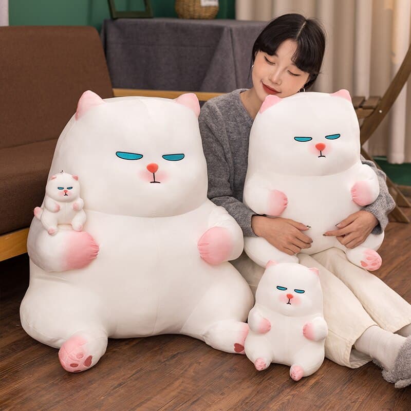 Cute Funny Sit Lazy Cat Plush Toys Stuffed Doll Home Decor Rest Partner