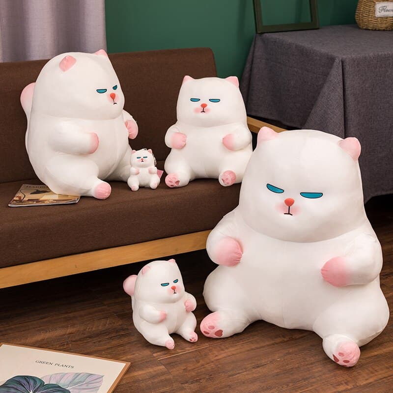 Cute Funny Sit Lazy Cat Plush Toys Stuffed Doll Home Decor Rest Partner