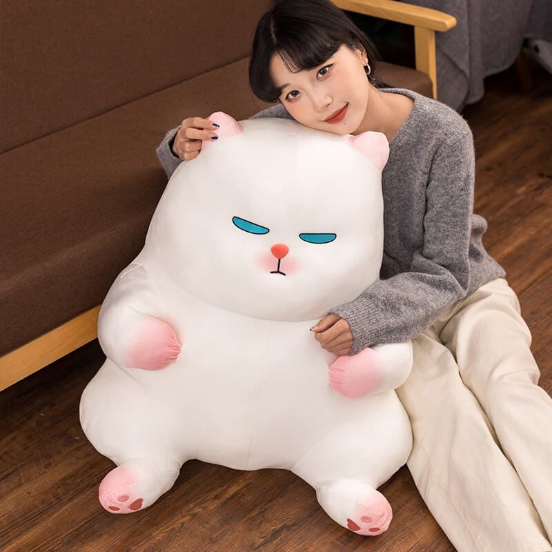 Cute Funny Sit Lazy Cat Plush Toys Stuffed Doll Home Decor Rest Partner