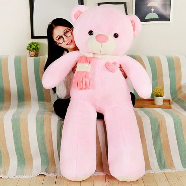 Cutre Huge Scarf Teddy Bear Stuffed Plush Toys Gift For Kids Girlfriend Birthday