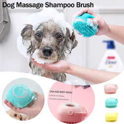 Pet Dog Massage Shampoo Brush Cat Comb Grooming Scrubber Brush for Bathing Short Hair Soft Silicone Brushes Cleaning Accessories