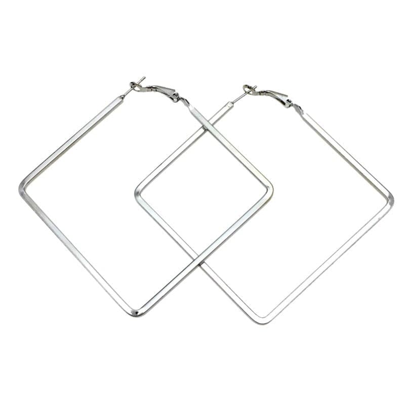 Simple Rectangular hollow Drop Earrings For Woman Big earrings Fashion Jewelry Gift