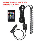 Automotive Interior Decorative Lights LED Car Foot Light 24/36/48 LED Atmosphere Lamp Ambient Lamp Remote Voice Control