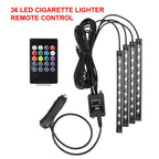 Automotive Interior Decorative Lights LED Car Foot Light 24/36/48 LED Atmosphere Lamp Ambient Lamp Remote Voice Control