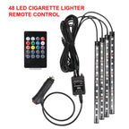 Automotive Interior Decorative Lights LED Car Foot Light 24/36/48 LED Atmosphere Lamp Ambient Lamp Remote Voice Control