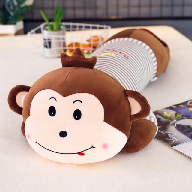 li Cute Large Hanging Hook and Loop Hand Monkey Plush Toys Stuffed Animal Knitted Boys Baby Doll Gift Presents