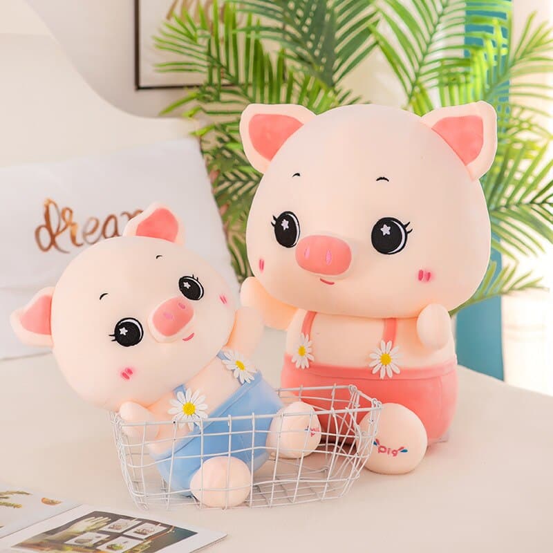 Cute Daisy Pig Stuffed Toys Doll Anime Plush Toy Soft Piggy Bedroom Sofa Decor Kids Gifts