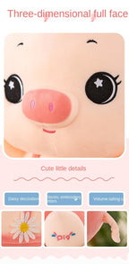 Cute Daisy Pig Stuffed Toys Doll Anime Plush Toy Soft Piggy Bedroom Sofa Decor Kids Gifts