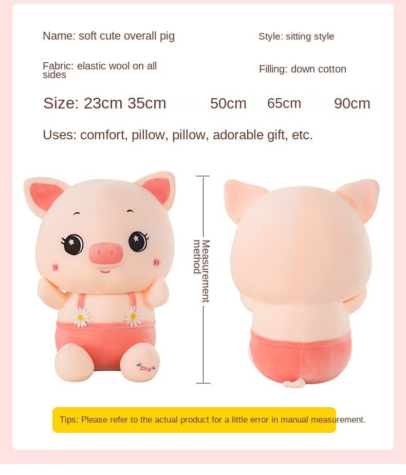 Cute Daisy Pig Stuffed Toys Doll Anime Plush Toy Soft Piggy Bedroom Sofa Decor Kids Gifts