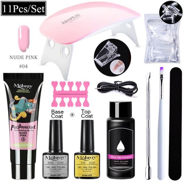 Polygels Poly Nail Gel Extension Nail Kit All For Manicure Set Acrylic Building LED Gel Polish For Nails Art Design