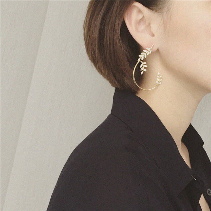 New Trendy Super Fairy Leaves Ear Bones Earring For Women Star Clip Single Tassel Earrings Party Accessories Best Gift