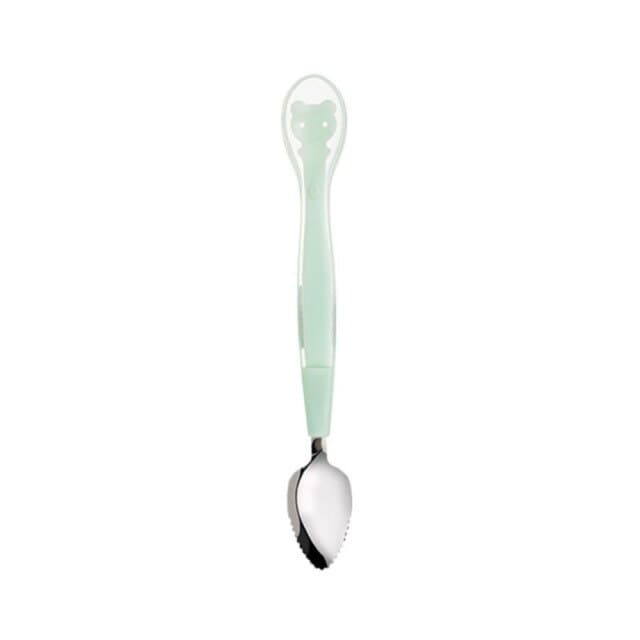New Baby Double Headed Fruit Scraping Spoon Non-slip Infants Feeding Spoon