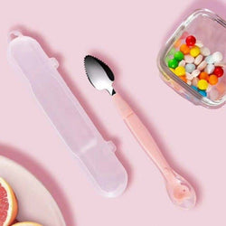 New Baby Double Headed Fruit Scraping Spoon Non-slip Infants Feeding Spoon