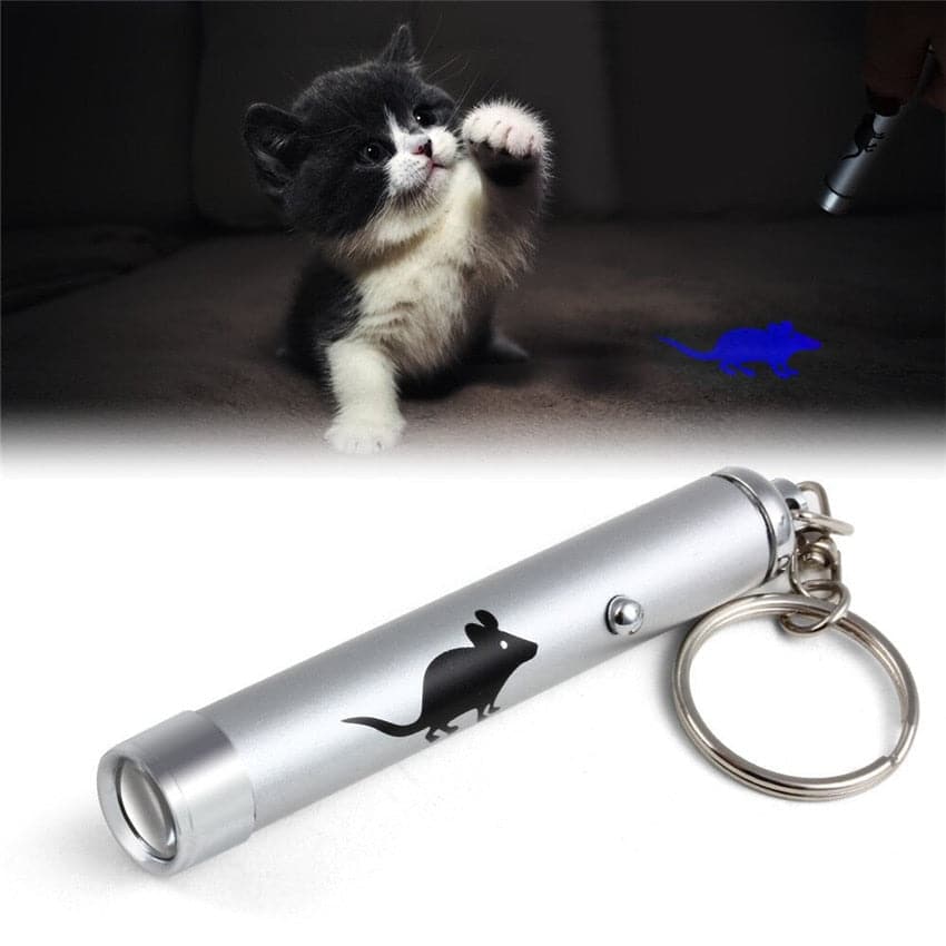 Funny Pet LED Laser Toy Cat Laser Toy Cat Pointer Light Pen Interactive Toy With Bright Animation Mouse Shadow Small Animal Toys