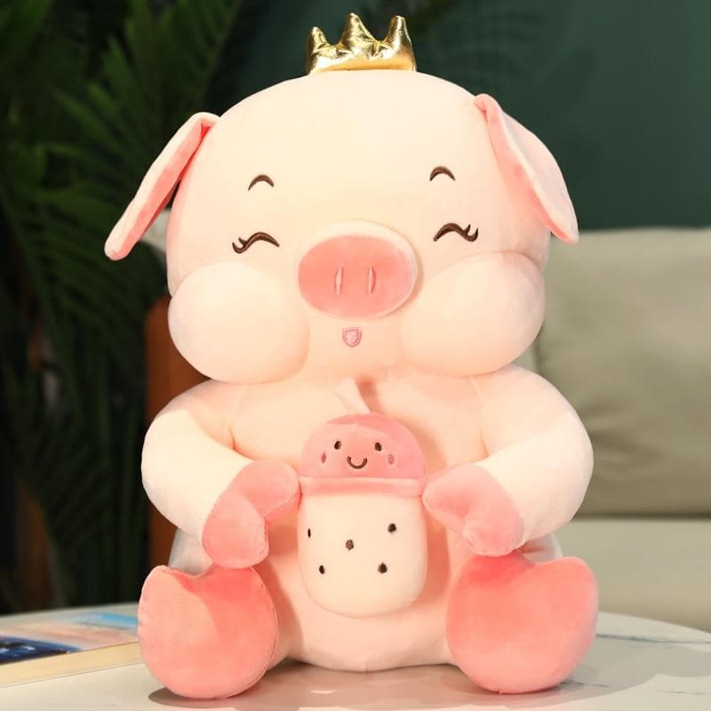 li Kawaii Milk Tea Cup Angel Pig Plush Toy Plush Pillow Stuffed Plush Animal Girl Gifts Toys for Children Home Decor