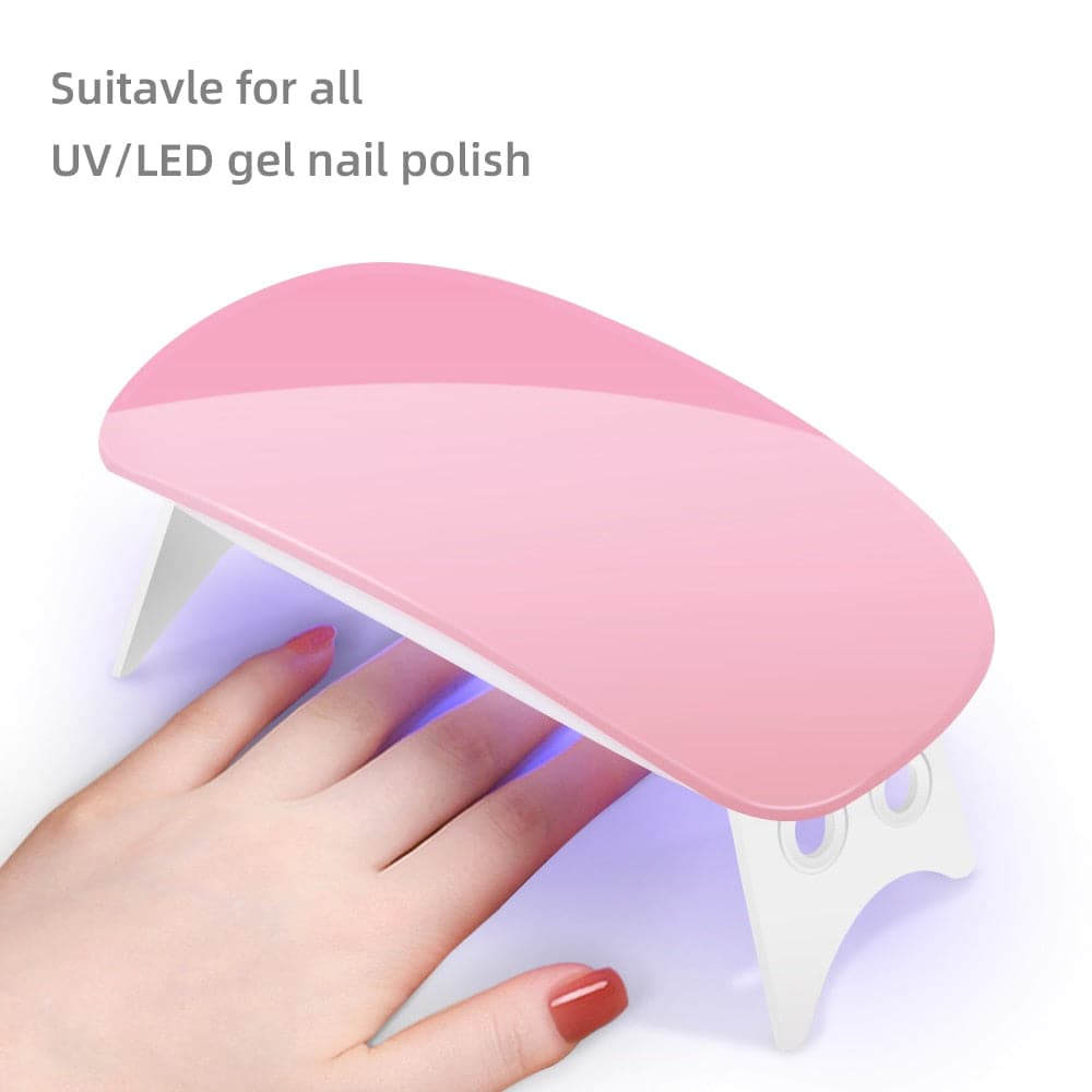 UV LED Lamp Nail Mini 6W Nail Drying Lamp Portable Nail Dryer With USB Cable Gel Nail Polish Dryer Tool