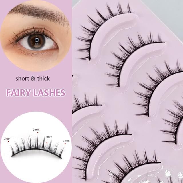 Makeup Natural False Eyelashes Extension Nude Look Eye Lashes Japanese Style Air Lashes Daily Student Bride