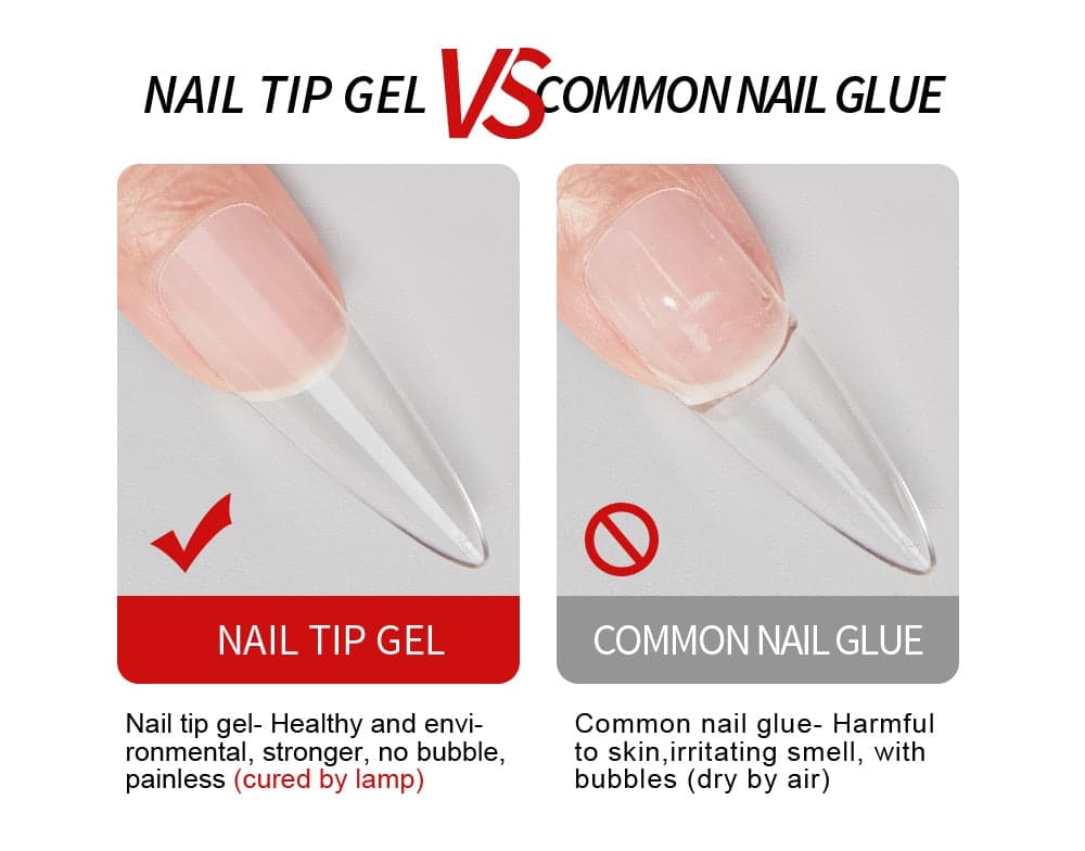 Solid Nail Tip Gel For Quickly Extend Nail For Gel Polish Varnish Extension Nail Art Tips UV/LED Gel Lacquer