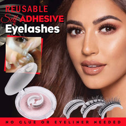 Reusable Self-Adhesive Eyelashes Natural Multiple Reversible Glue-free Self-adhesive Pairs of False Eyelashes
