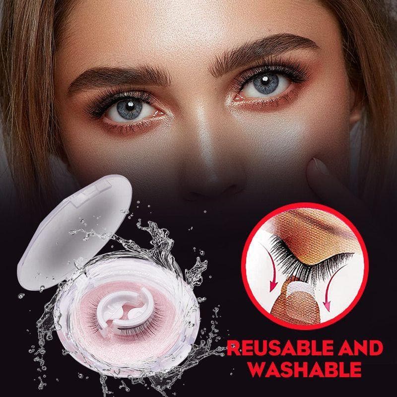 Reusable Self-Adhesive Eyelashes Natural Multiple Reversible Glue-free Self-adhesive Pairs of False Eyelashes