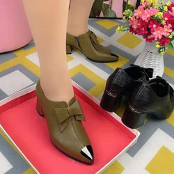Chunky Chelsea High Boots Women High Heels Shoes Fashion Warm Ankle Boots Designer Pumps Party Shoes