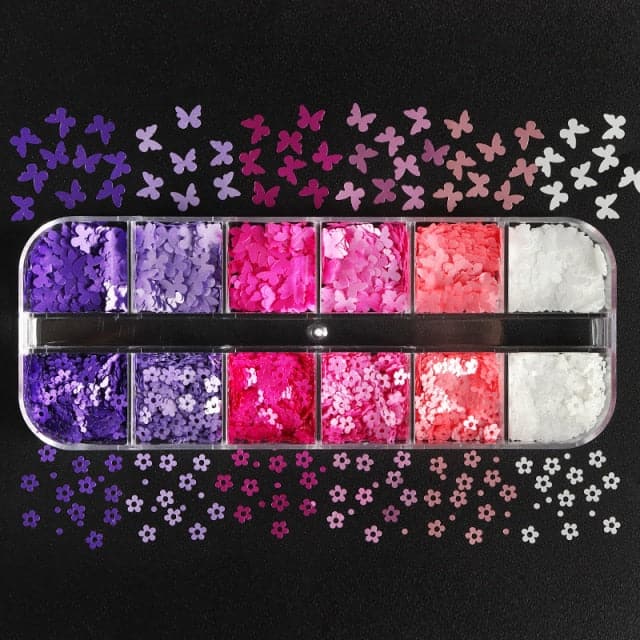 1 Set Natural Floral Nail Art Decorations Mixed Color Nail Decal Jewelry Dried Flower Accessories For DIY Manicure Design