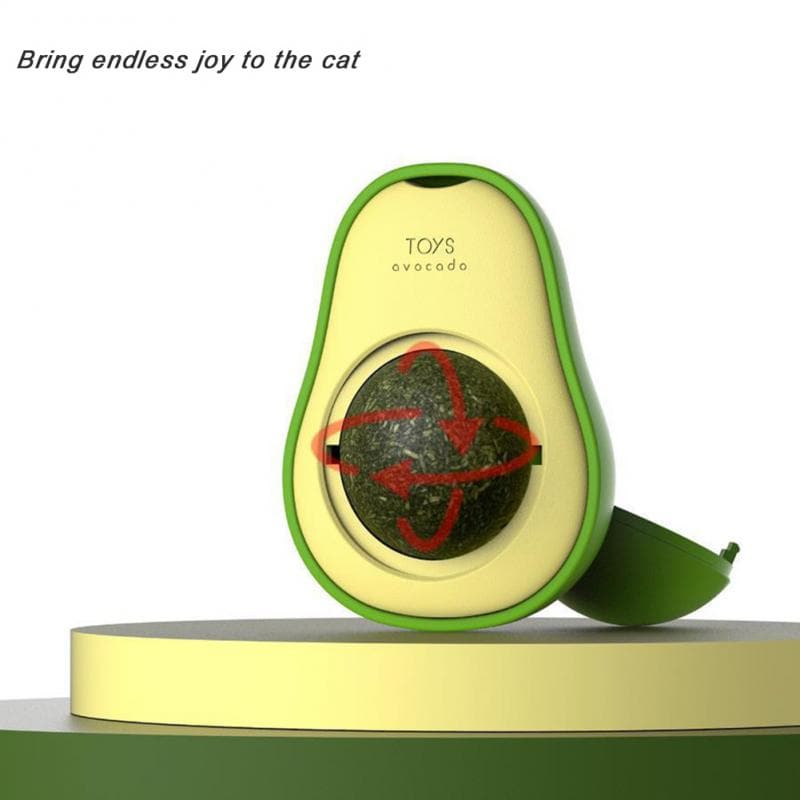 Pet Toy Spin Mint Ball Avocado Catnip Ball Cat Self-hey Clean Teeth Edible Toy