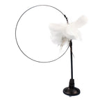 Cat Toy Stick Feather Wand with Bell Steel Wire Interactive Kittens Teaser Indoor Sucker Cats Exercise Toy Pet Cat Supplies