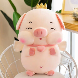 Cute Crown Pig Stuffed Toy Pillow Doll Home Decor